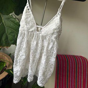 Millau Crochet Babydoll Top- Medium